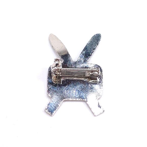 Vintage Alpine Valley Enamel Ski Pinback Pin - Picture 2 of 3